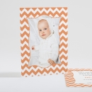 Faire-part de naissance Cadre zigzag scandinave