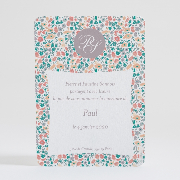 Faire-part de naissance Joyeux liberty d'été