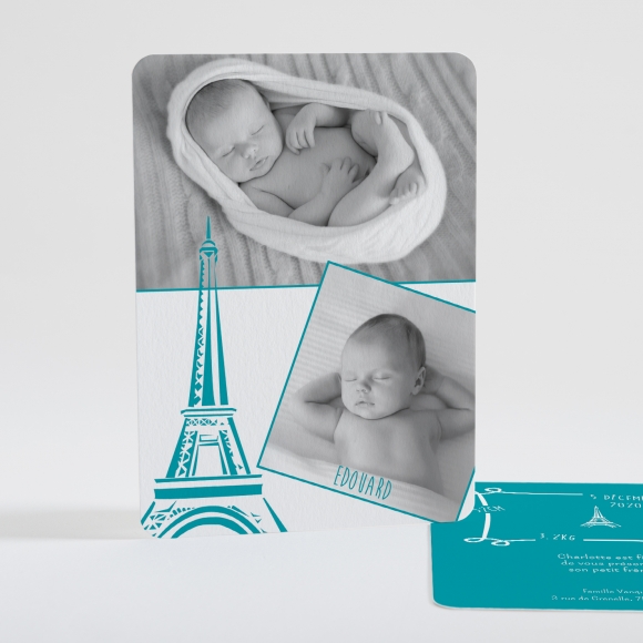 Faire-part de naissance Paris chic