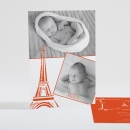 Faire-part de naissance Paris chic