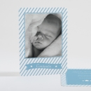 Faire-part de naissance Petites rayures diagonales