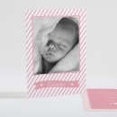 Faire-part de naissance Petites rayures diagonales