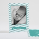 Faire-part de naissance Petites rayures diagonales