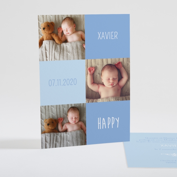 Faire-part de naissance Happy photos