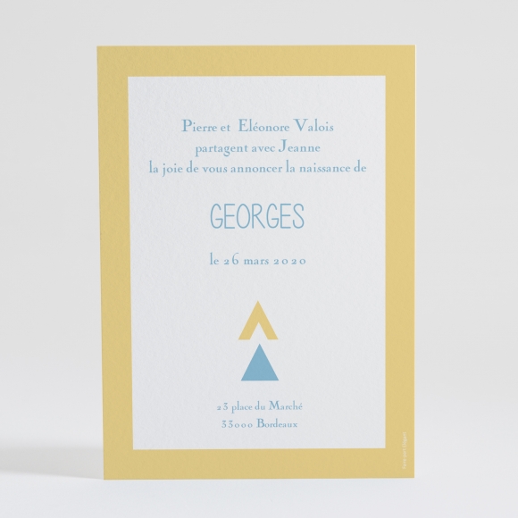 Faire-part de naissance Motif graphique simple