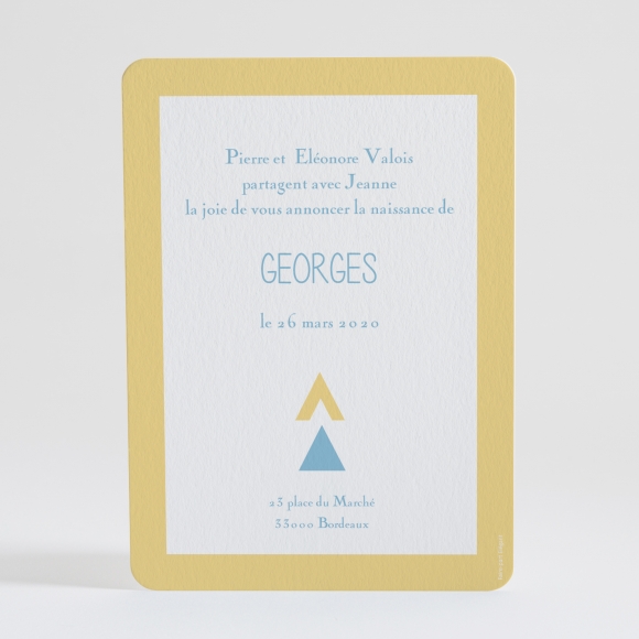 Faire-part de naissance Motif graphique simple