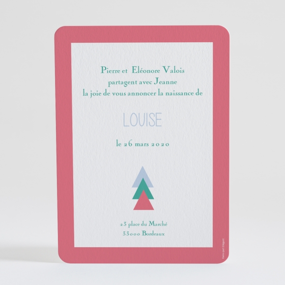 Faire-part de naissance Motif graphique simple