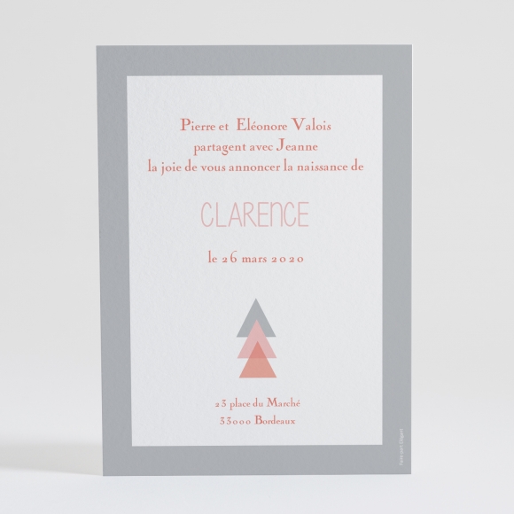 Faire-part de naissance Motif graphique simple