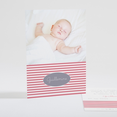 Faire-part de naissance Jolies rayures photo