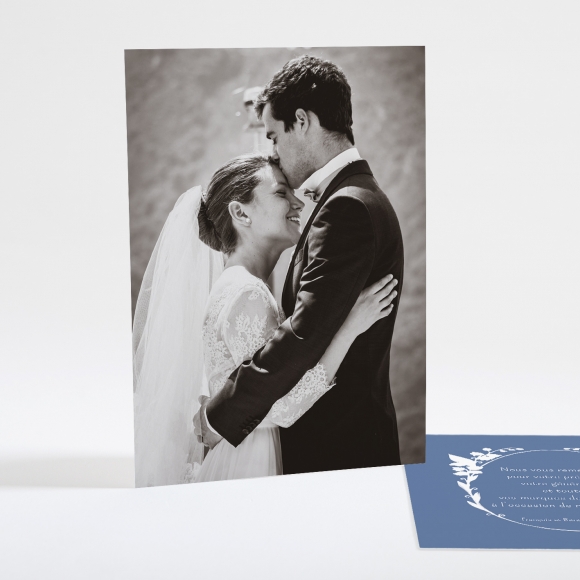 Remerciements mariage Jolie couronne de fleurs blanches