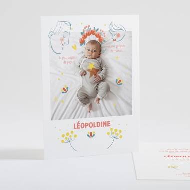 Faire-part de naissance Family love girl