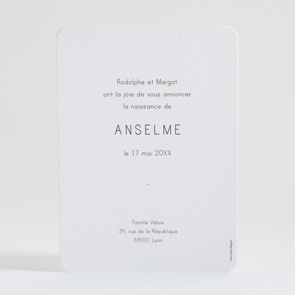 Faire-part de naissance Attendrissement photo
