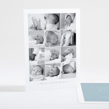 Carte de Remerciement Naissance Bébé d'Amour