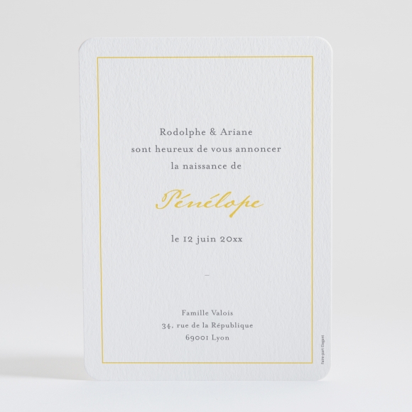 Faire-part de naissance Délicat filet