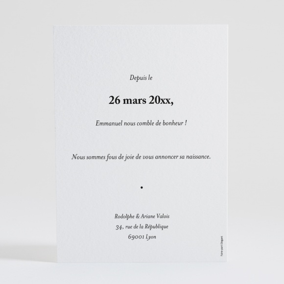 Faire-part de naissance Ombre fleurie