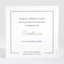 Faire-part de naissance Liseré classique prénom