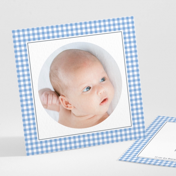 Faire-part de naissance Petit vichy photo