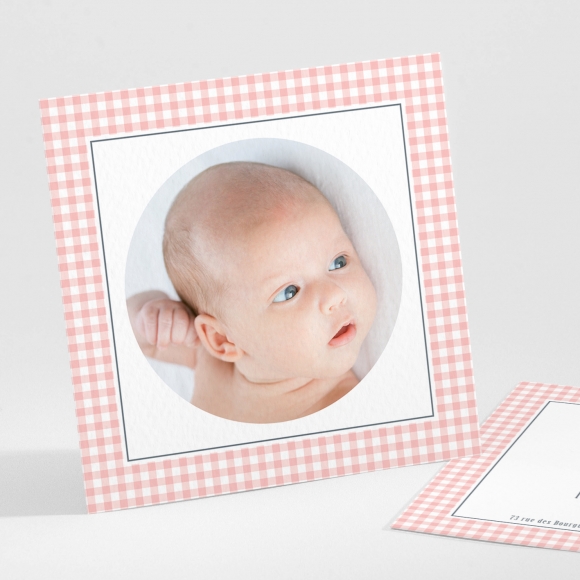 Faire-part de naissance Petit vichy photo