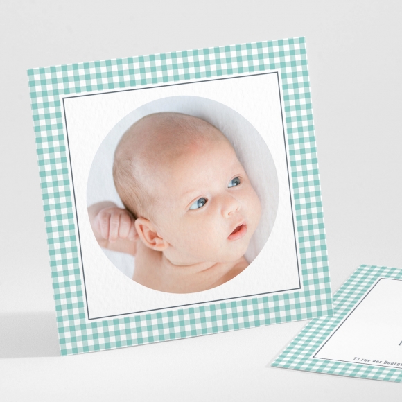 Faire-part de naissance Petit vichy photo