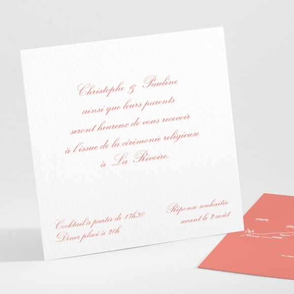 Carton d'invitation mariage Chic & sobre