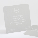 Carton d'invitation mariage Couronne de feuilles