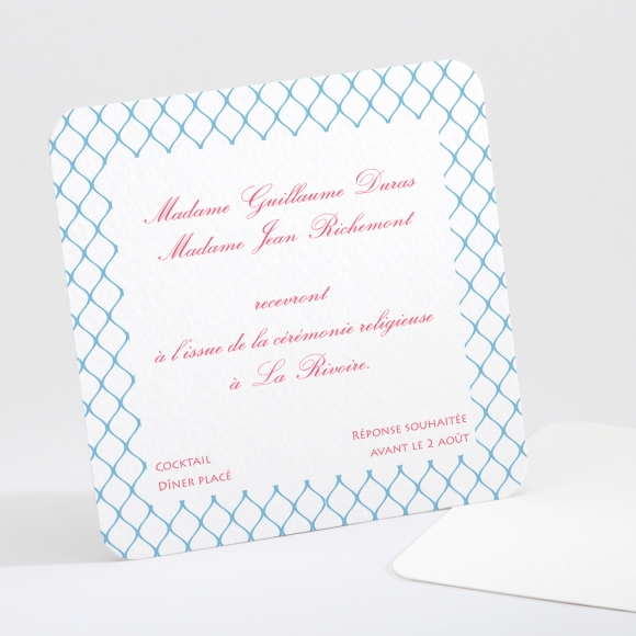 Carton d'invitation mariage Destin croisé