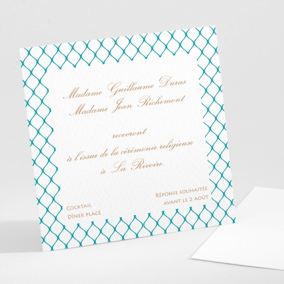 Carton d'invitation mariage Destin croisé