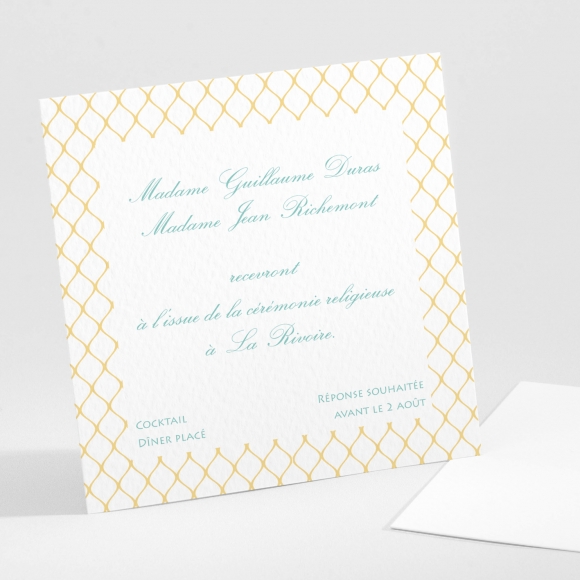 Carton d'invitation mariage Destin croisé