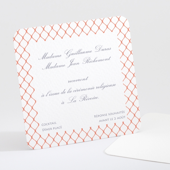 Carton d'invitation mariage Destin croisé