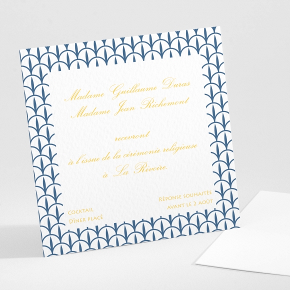 Carton d'invitation mariage Belle promesse