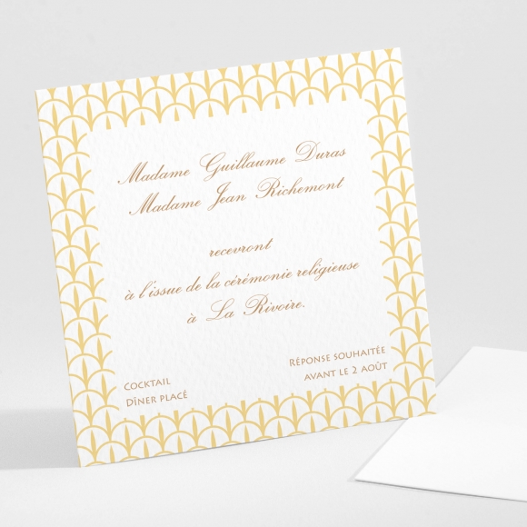 Carton d'invitation mariage Belle promesse