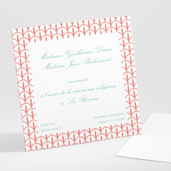 Carton d'invitation mariage Belle promesse