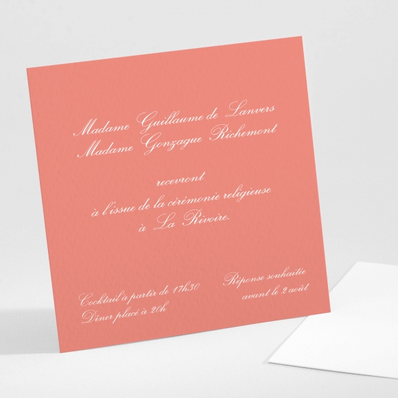 Carton d'invitation mariage Elégance scandinave