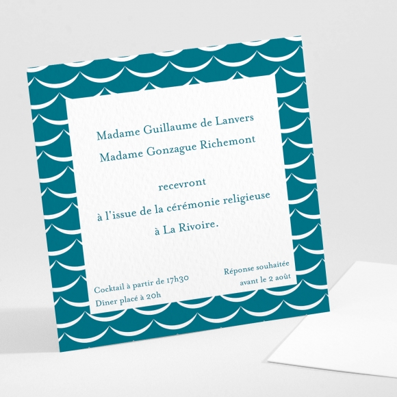 Carton d'invitation mariage Joli sourire