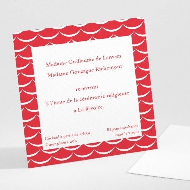 Carton d'invitation mariage Joli sourire