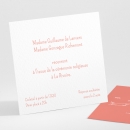 Carton d'invitation mariage Couronne fleurs blanches