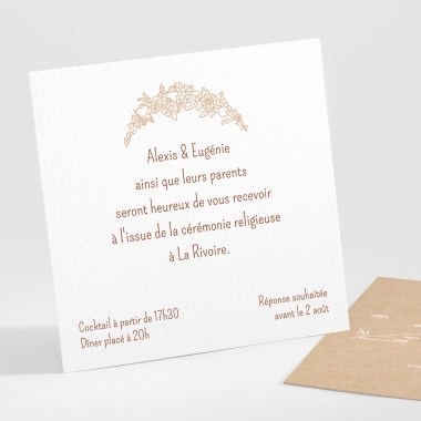 Carton d'invitation mariage Jolie grappe