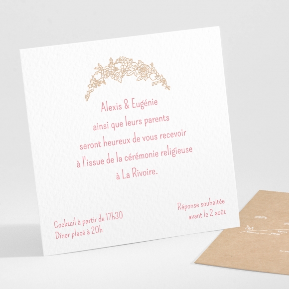 Carton d'invitation mariage Jolie grappe