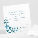 Carton d'invitation mariage Cœur de papillons