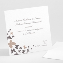 Carton d'invitation mariage Cœur de papillons