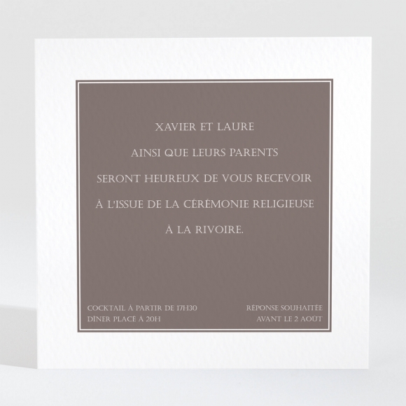 Carton d'invitation mariage Mimosa