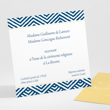 Carton d'invitation mariage Pattern montagneux