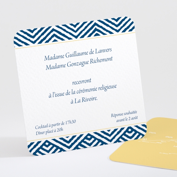 Carton d'invitation mariage Pattern montagneux