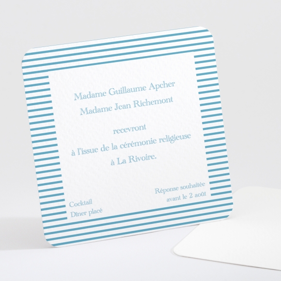 Carton d'invitation mariage Jolie marinière