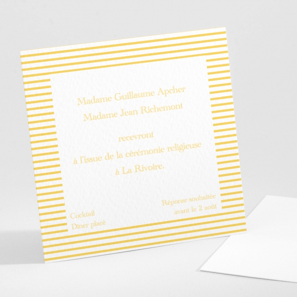 Carton d'invitation mariage Jolie marinière