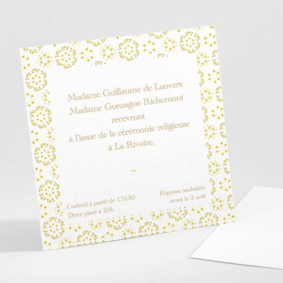 Carton d'invitation mariage Petit liberty étoiles