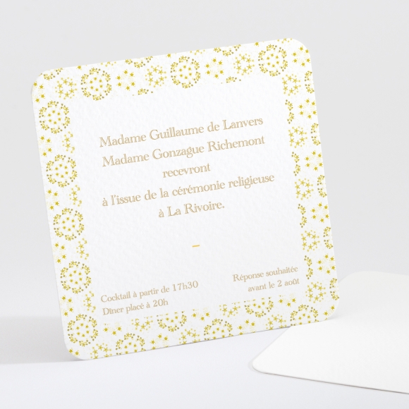 Carton d'invitation mariage Petit liberty étoiles