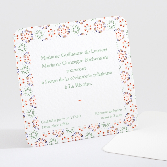 Carton d'invitation mariage Petit liberty étoiles