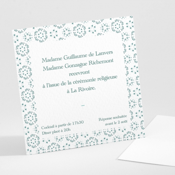 Carton d'invitation mariage Petit liberty étoiles