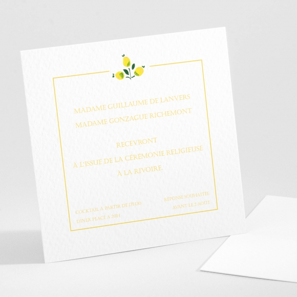 Carton d'invitation mariage Liberty framboises